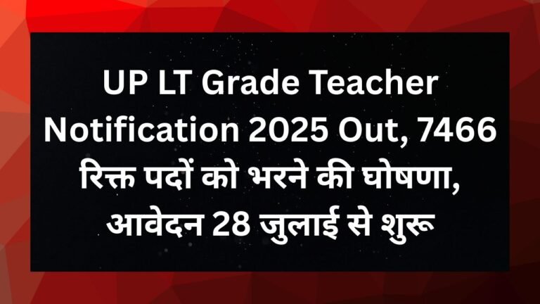 UP LT Grade Teacher Notification 2025